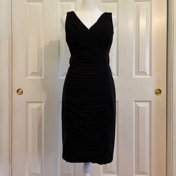 White House Black Market Black Midi Dress - Picture 1 of 10